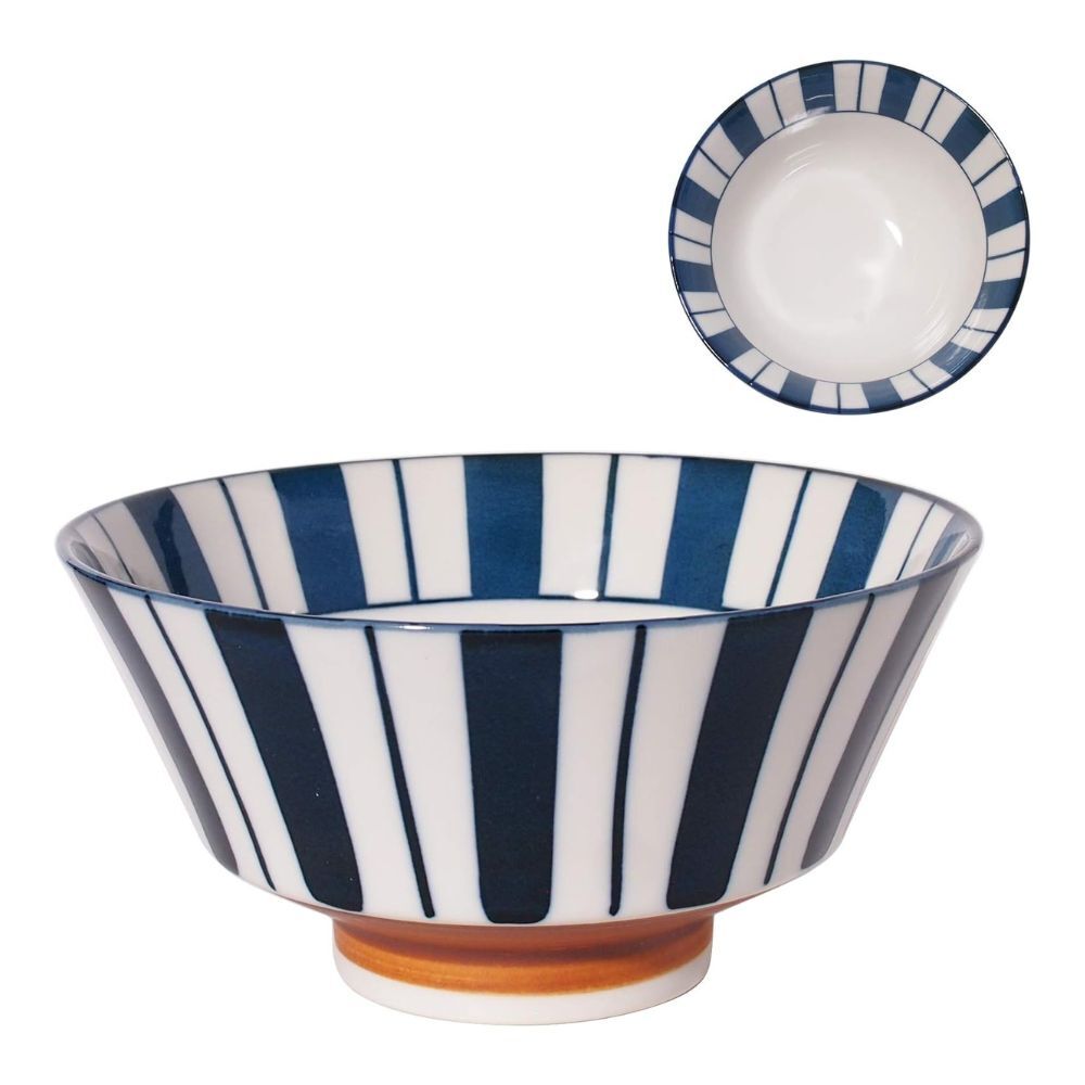Minoru Pottery Suzu Tokusa Japanese Porcelain Ramen Bowl