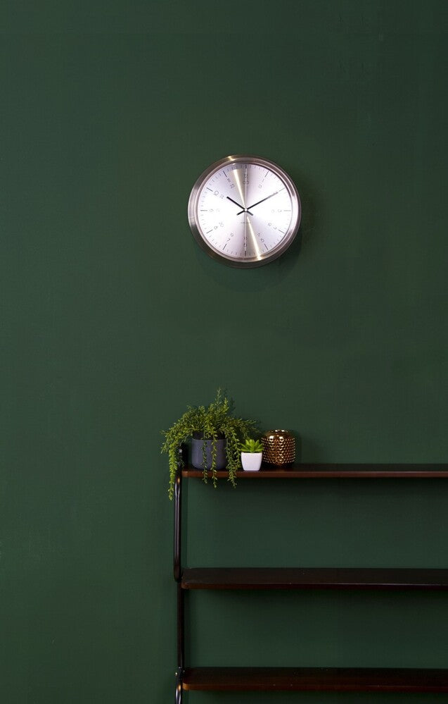 Karlsson Nautical Silent Stainless Steel Wall Clock 30cm Silver