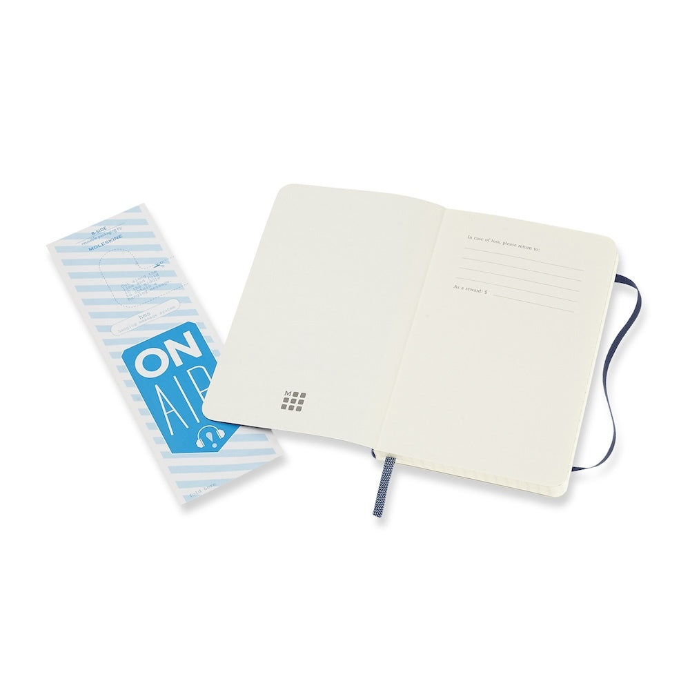 Moleskine Classic Soft Cover Notebook - Grid - Pocket - Sapphire Blue