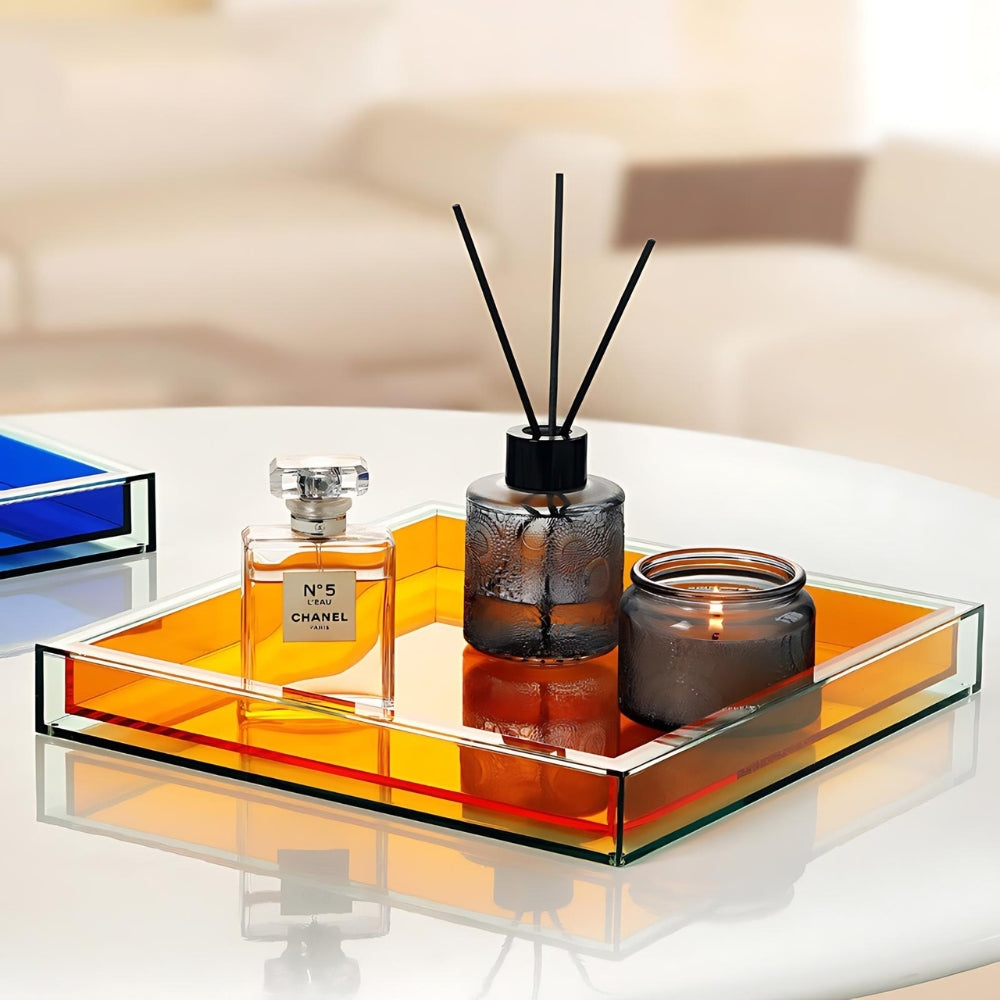Dazzling Colourful Acrylic Tray 25cm