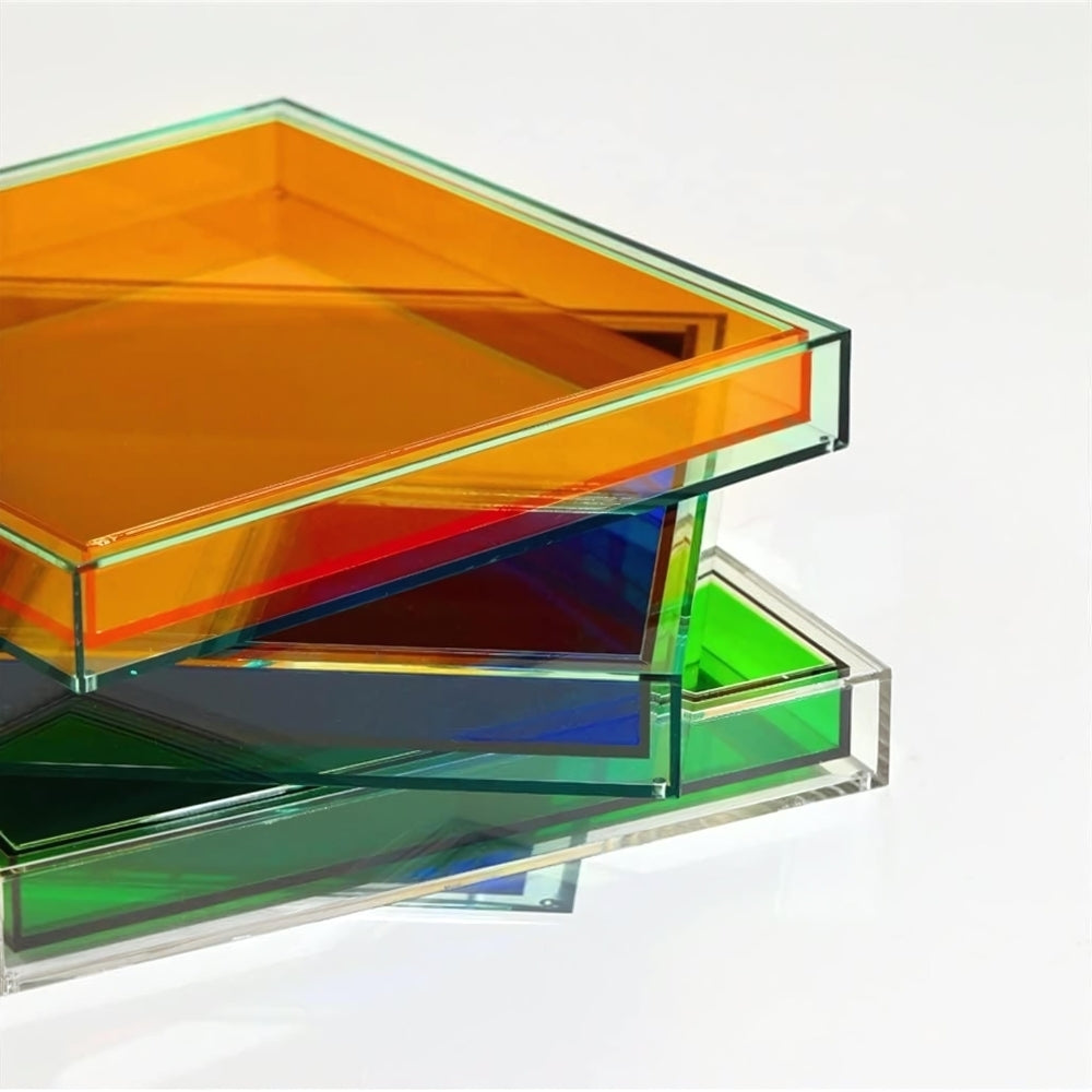 Dazzling Colourful Acrylic Tray 25cm
