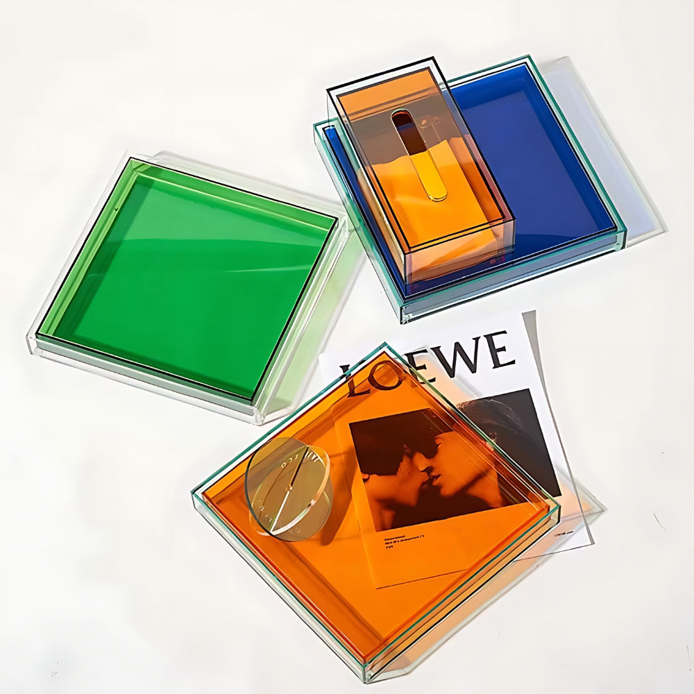 Dazzling Colourful Acrylic Tray 25cm