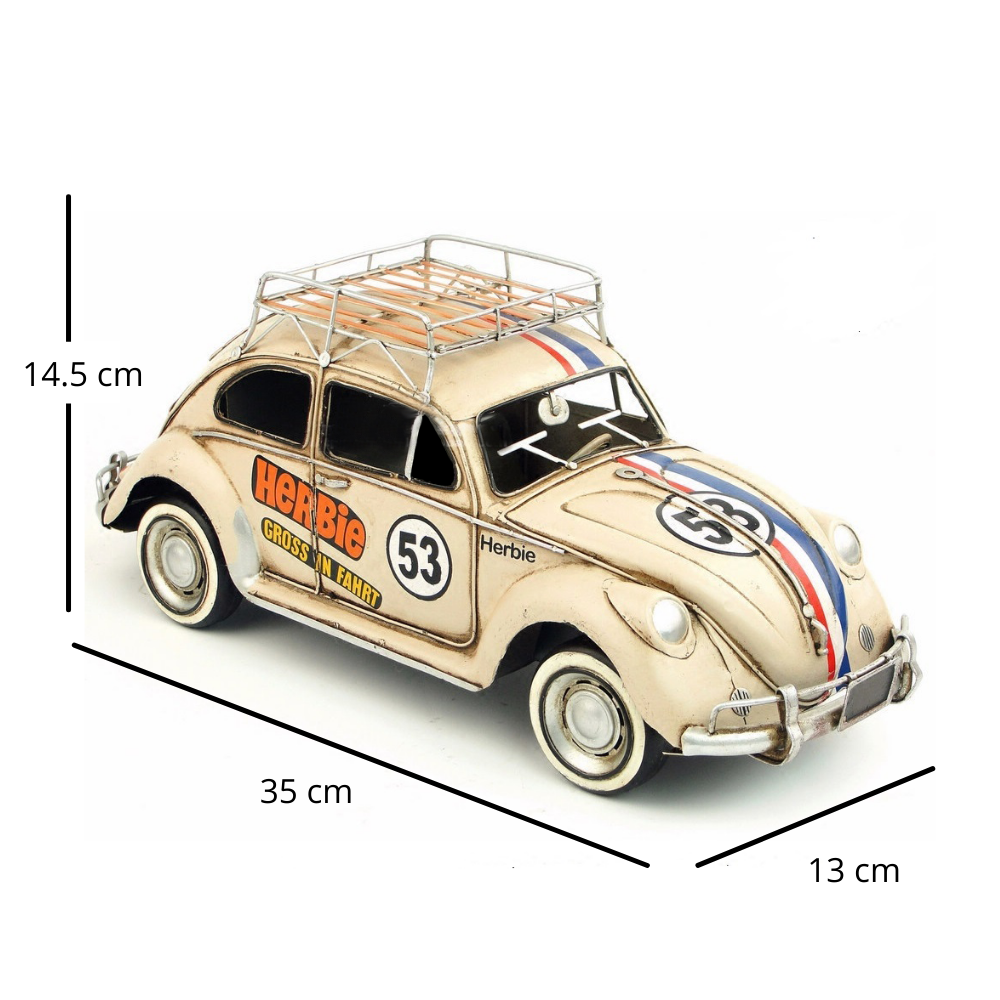 Vintage Replica VW Beetle 53 Herbie 35cm