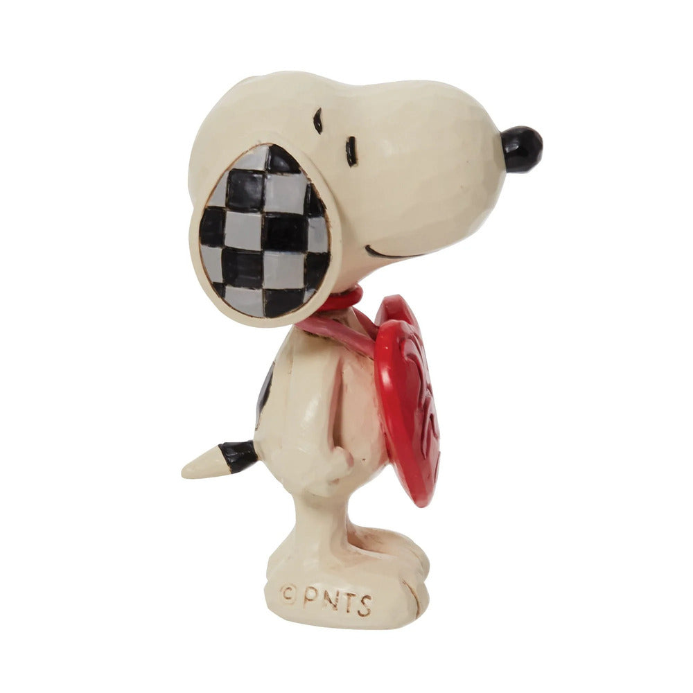 Peanuts by Jim Shore Mini Snoopy Wearing Heart Sign