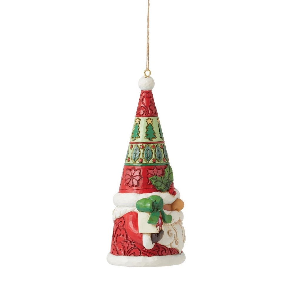 Heartwood Creek Santa Gnome with Gift Hanging Ornament