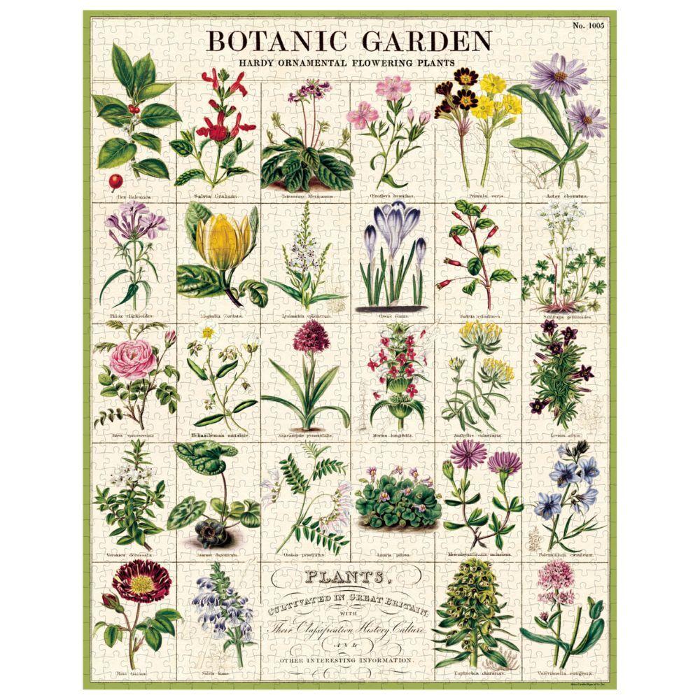 Cavallini Vintage Puzzle Botanic Garden 1000 Piece