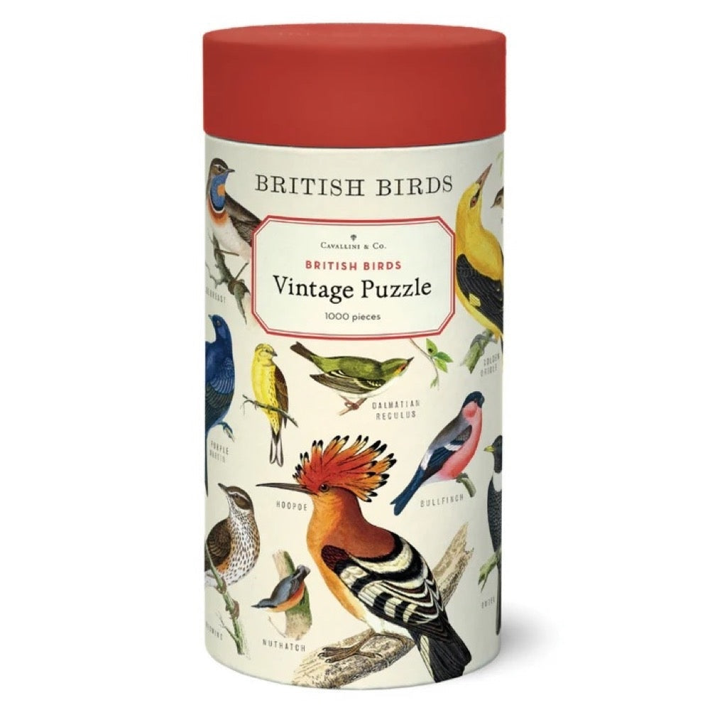 Cavallini Vintage Puzzle British Birds 1000 Piece