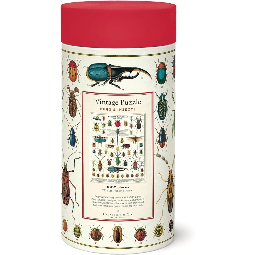 Cavallini Vintage Puzzle Bugs & Insects 1000 Piece