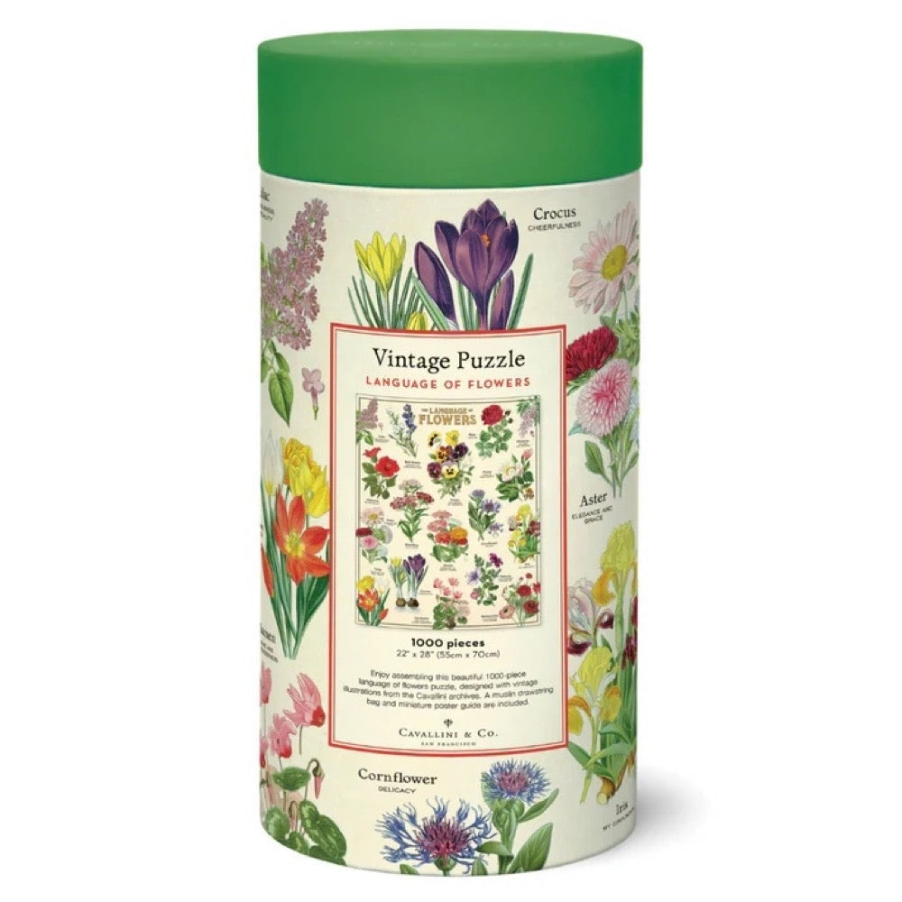 Cavallini Vintage Puzzle Language of Flowers 1000 Piece