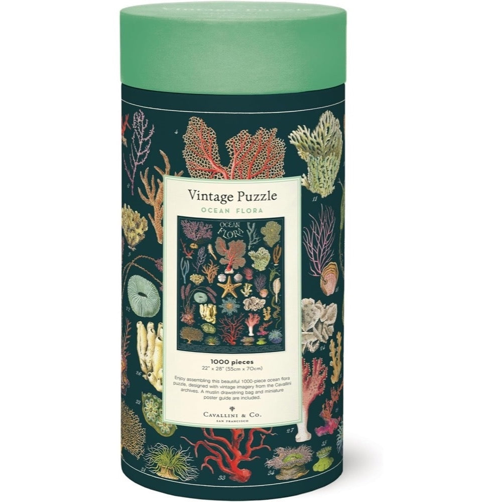 Cavallini Vintage Puzzle Ocean Flora 1000 Piece