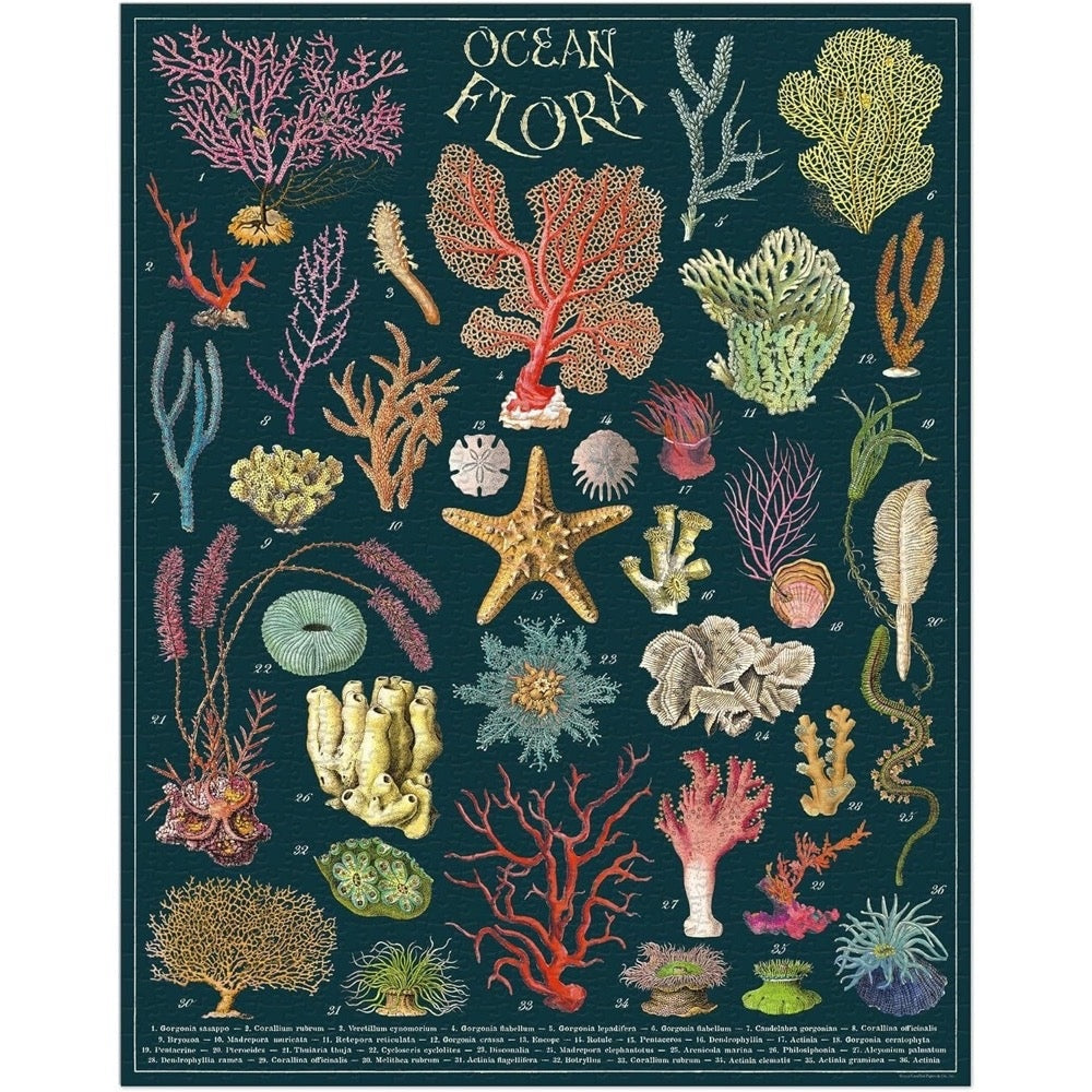 Cavallini Vintage Puzzle Ocean Flora 1000 Piece