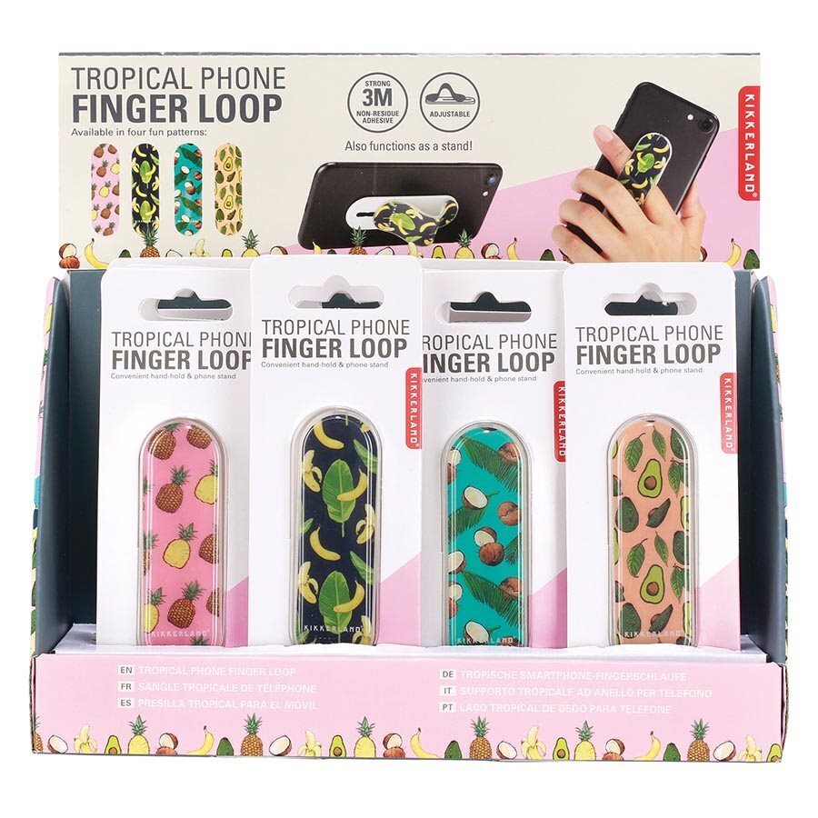 Kikkerland Tropical Phone Finger Loop (Assorted)