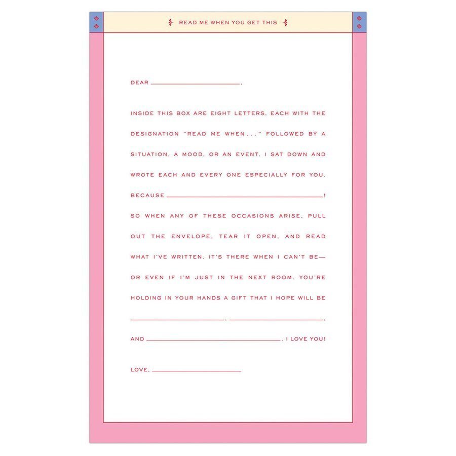 Knock Knock Letters to the Love of My Life Read Me When Box