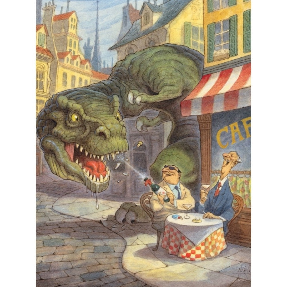 New York Puzzle Company 1000 Piece Puzzle Jurassic Paris