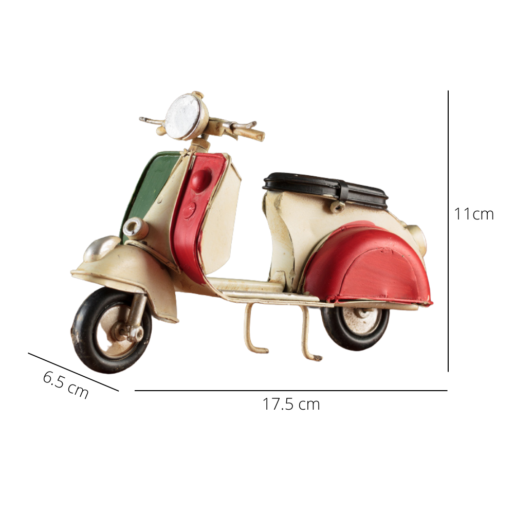 Vintage Metal Vespa Italia Replica White