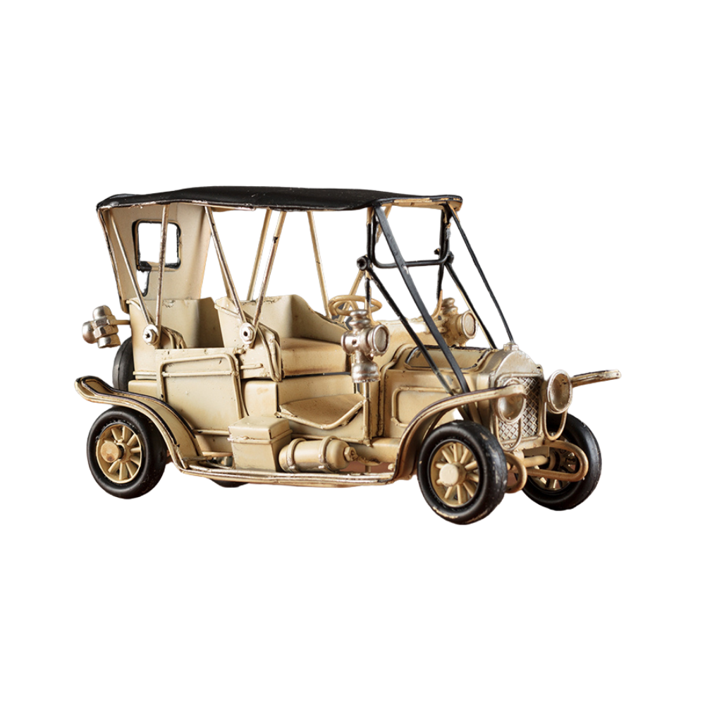 Antique Vintage White Classic Steam Car