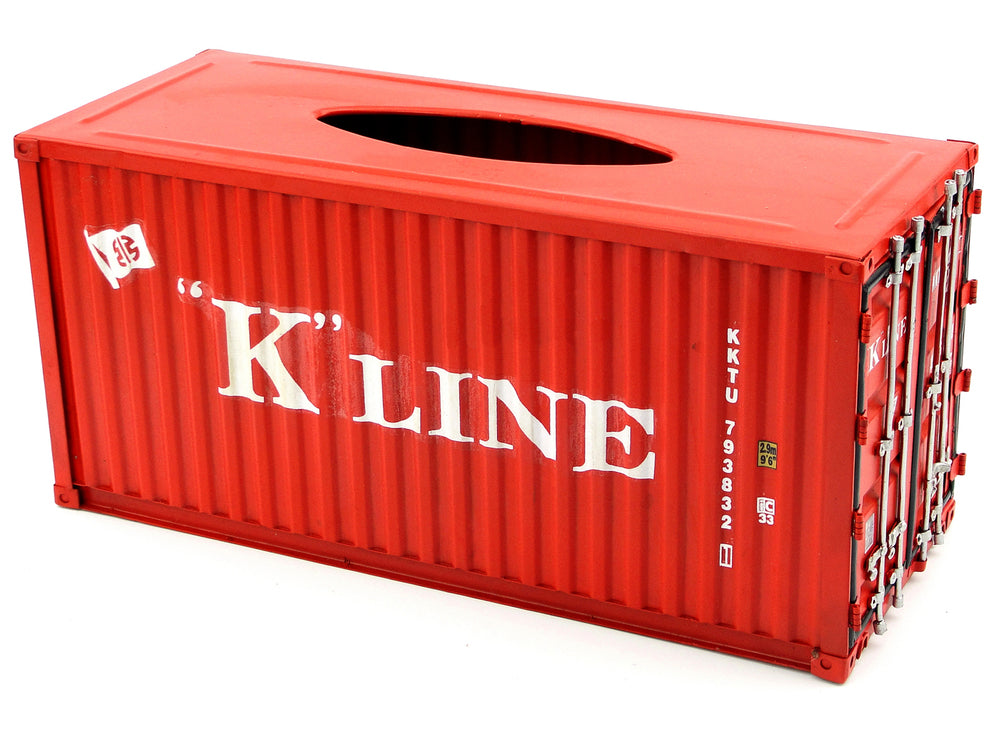 Kline Vintage Diecast Metal Shipping Container Tissue Box