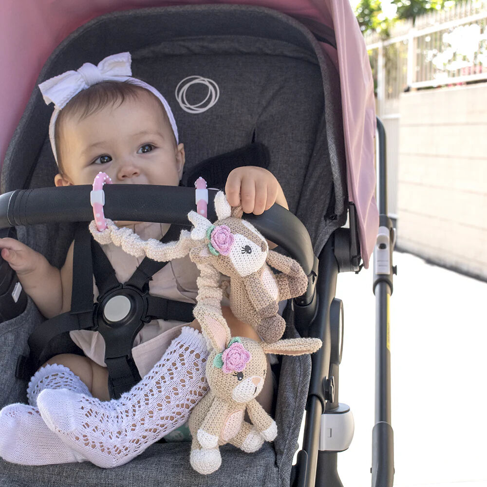 Living Textiles 2pk Stroller Toys - Fawn & Bunny