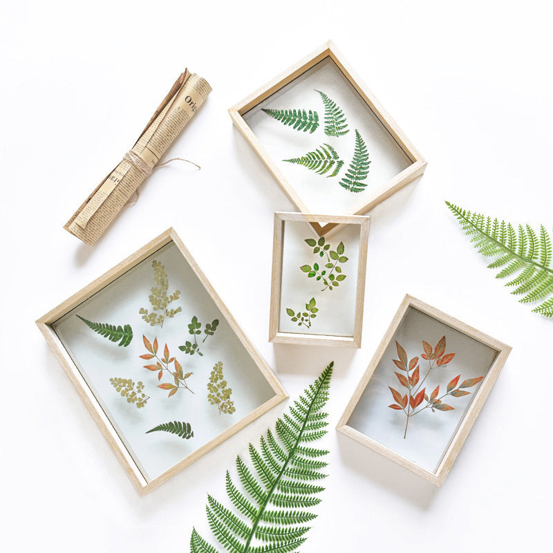 Rustic Wood Double Sided Glass Press/Photo Frame