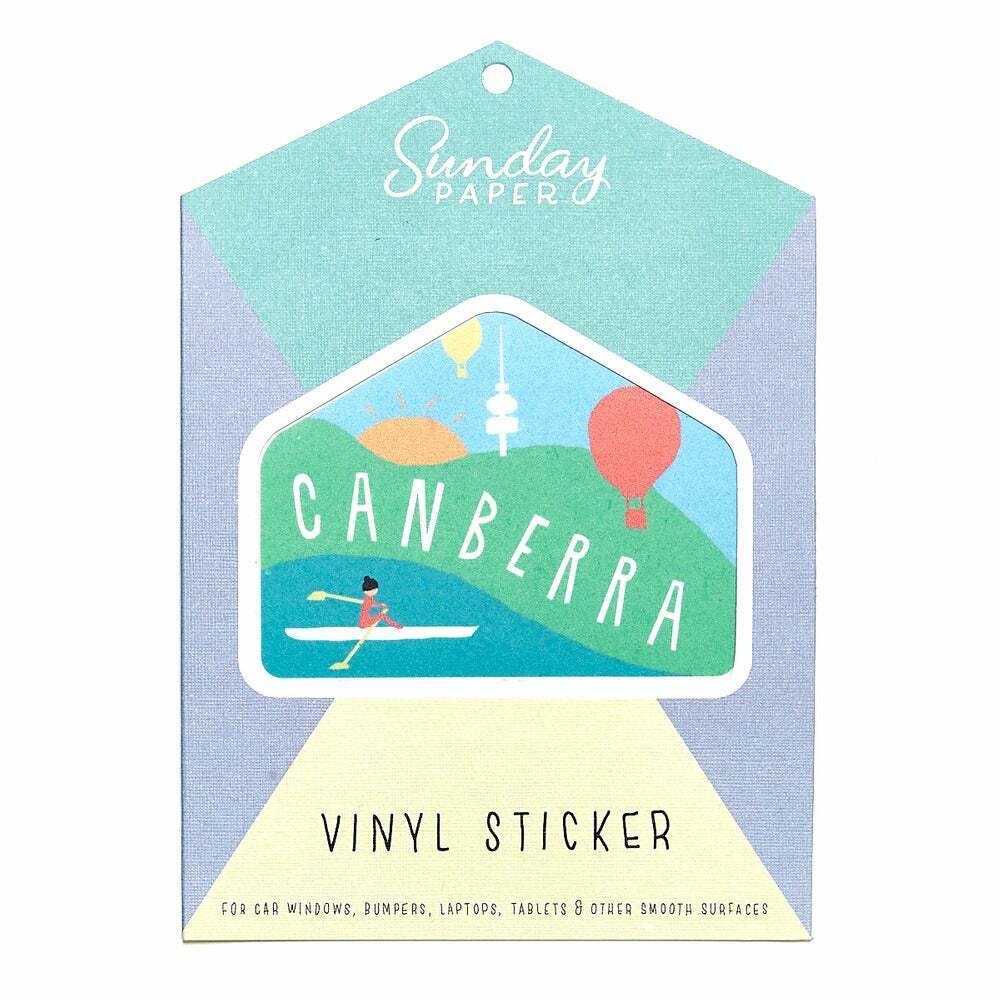 Sunday Paper Vinyl Bumper Sticker - Canberra