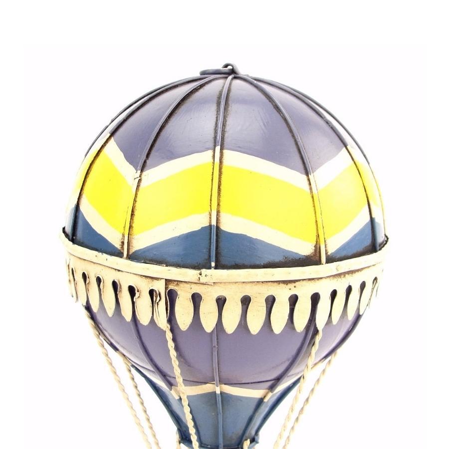 Vintage Diecast Metal Small Hot Air Balloon - Purple
