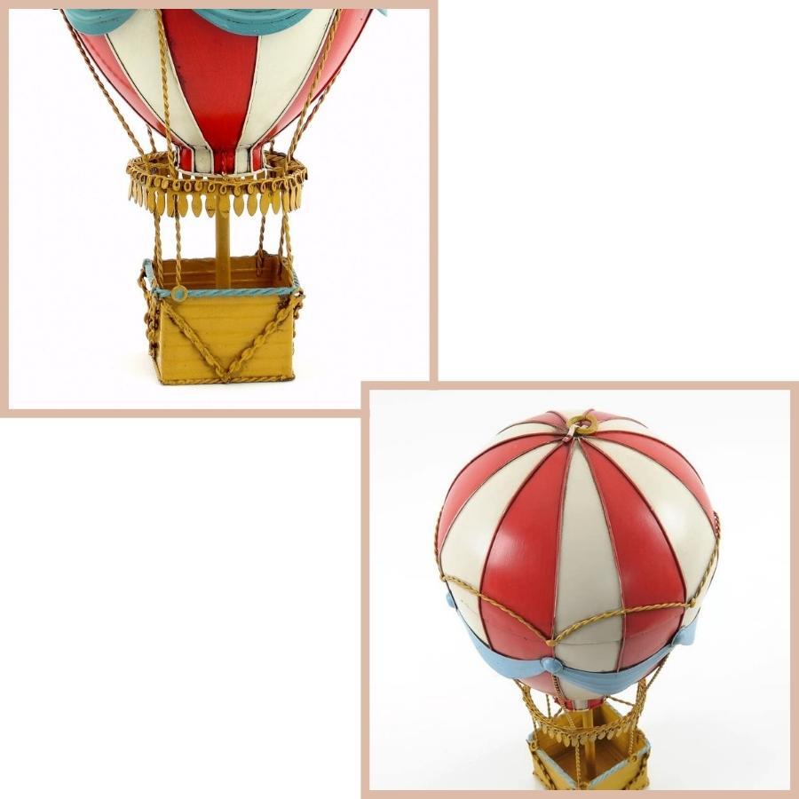Vintage Diecast Metal Medium Hot Air Balloon - Red