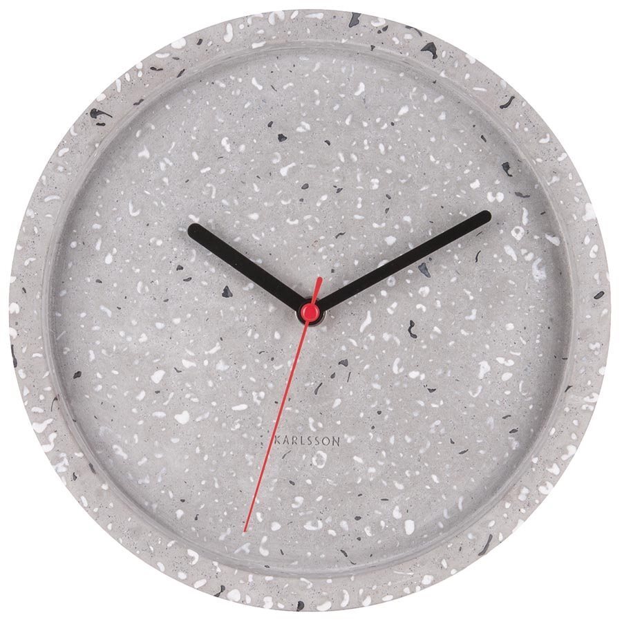 Karlsson Wall Clock Tom Terrazzo - Grey