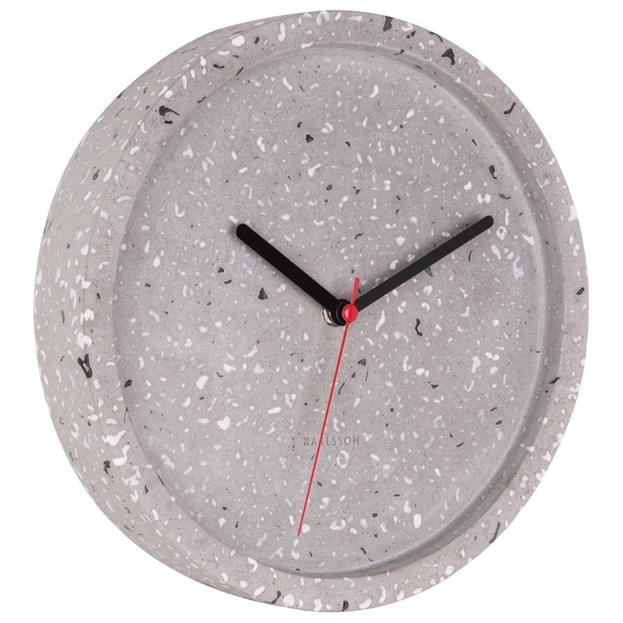 Karlsson Wall Clock Tom Terrazzo - Grey