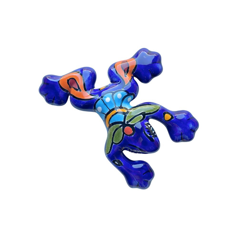 Mexican Talavera Mini Frogs Ceramic Decor Set (2 pcs)