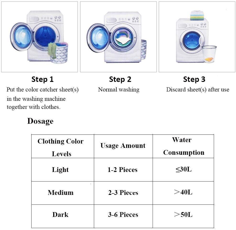 Eco-Clean Colour Catcher 72 sheets Prevents Colour Runs