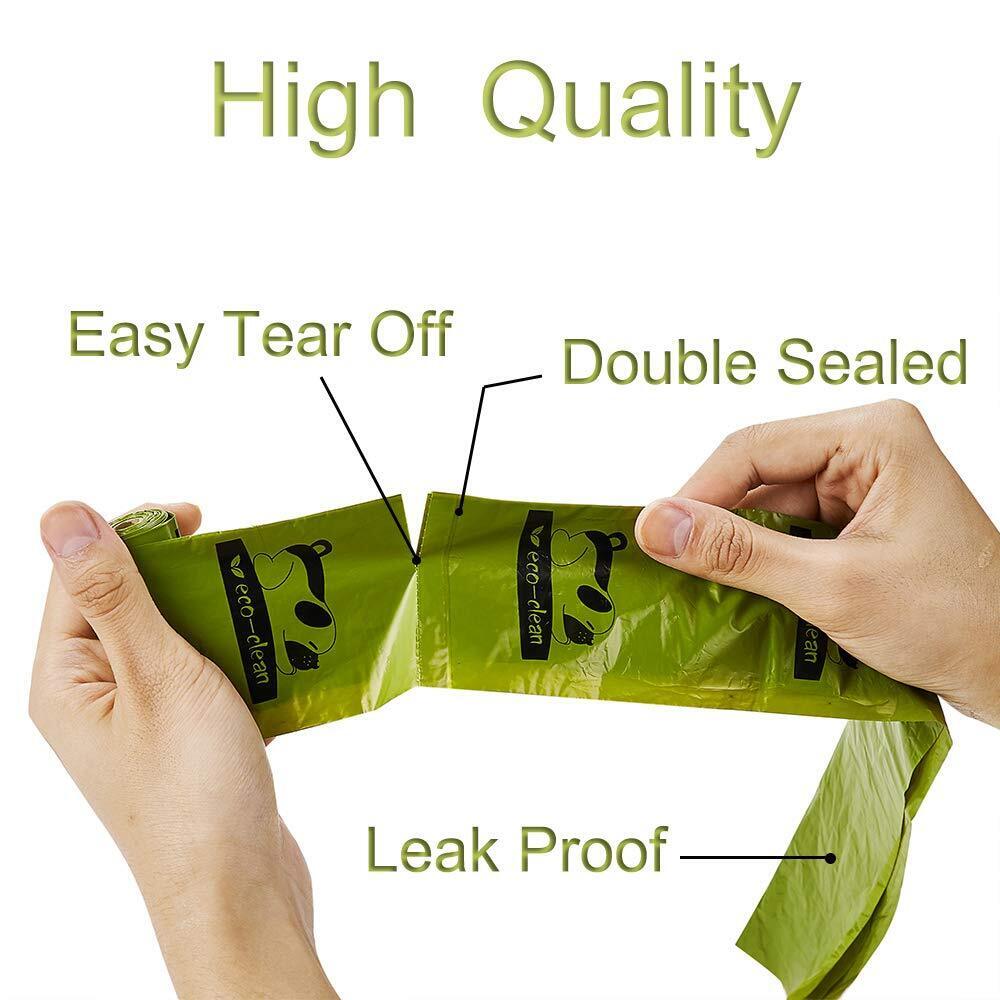 Eco-Clean Biodegradable Dog Waste Poop Bags 8 Rolls (120 pcs)