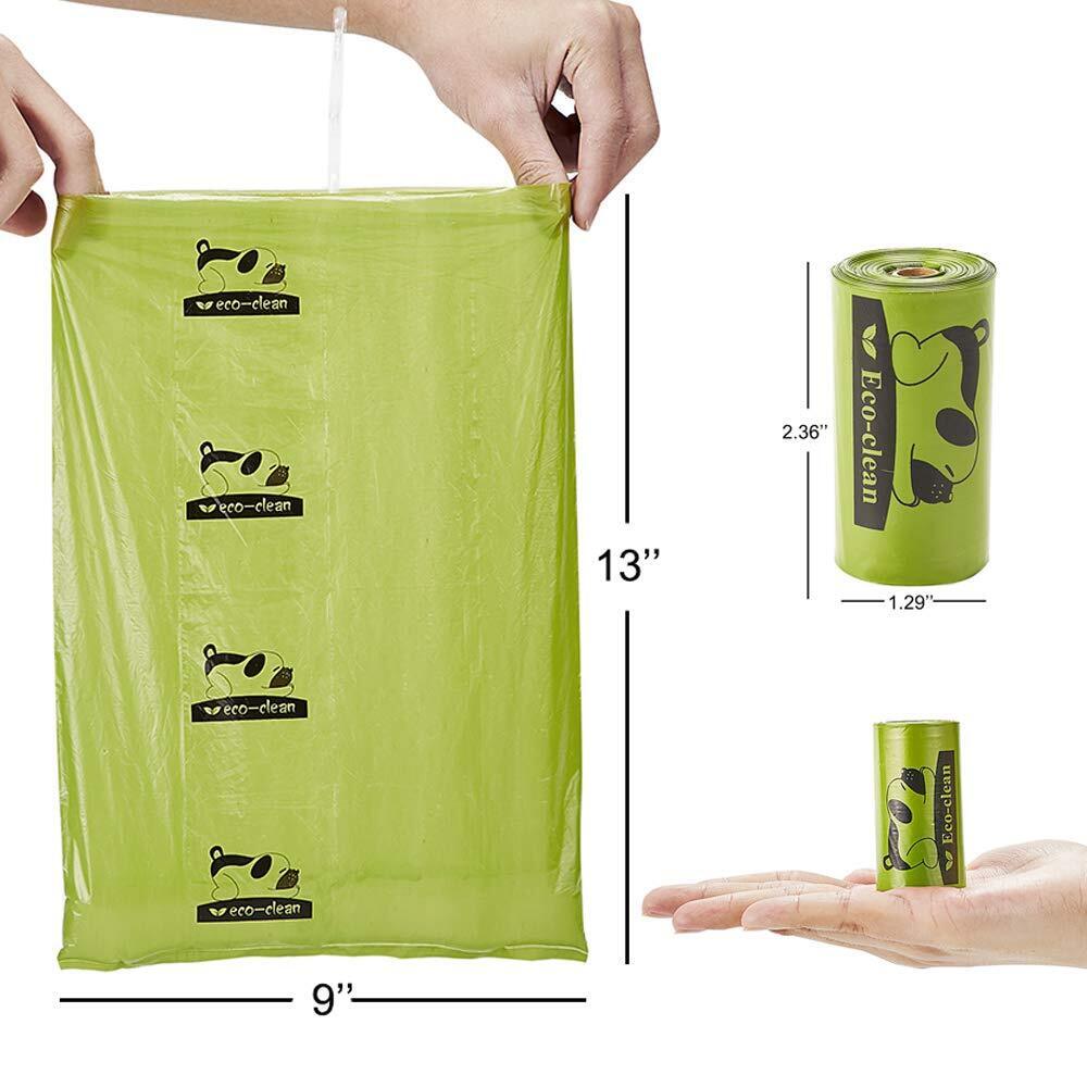 Eco-Clean Biodegradable Dog Waste Poop Bags 8 Rolls (120 pcs)