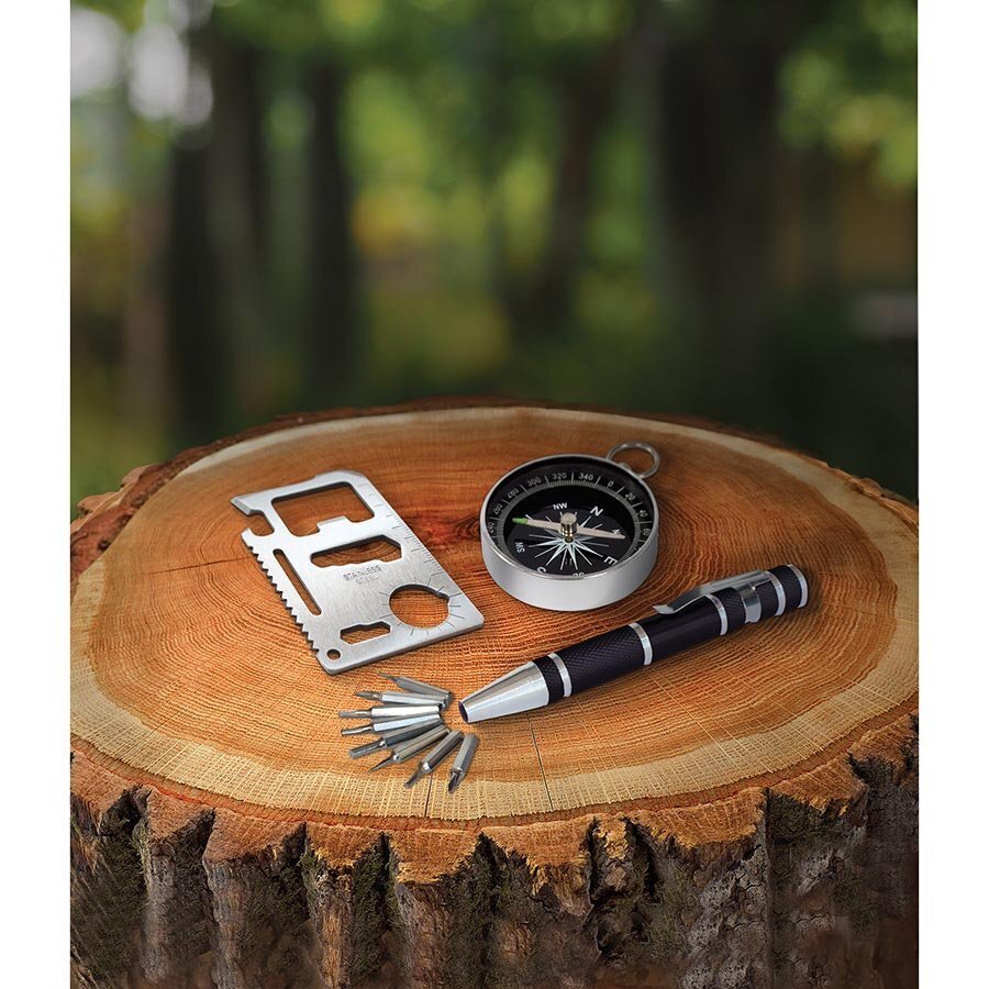 The Book of Essentials - Multi Tool & Compass 3pce Set