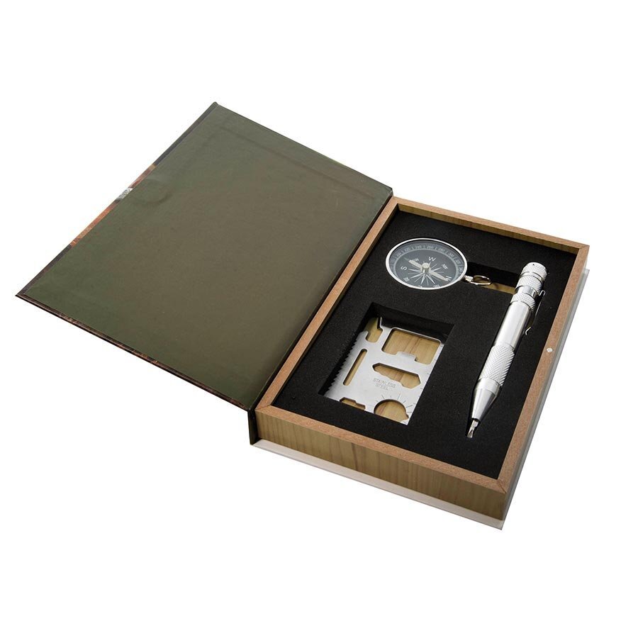 The Book of Essentials - Multi Tool & Compass 3pce Set