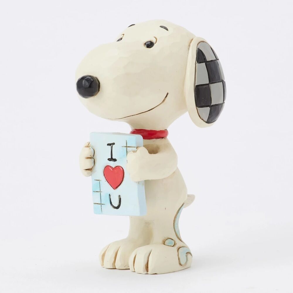 Peanuts by Jim Shore Mini Snoopy with Love Sign