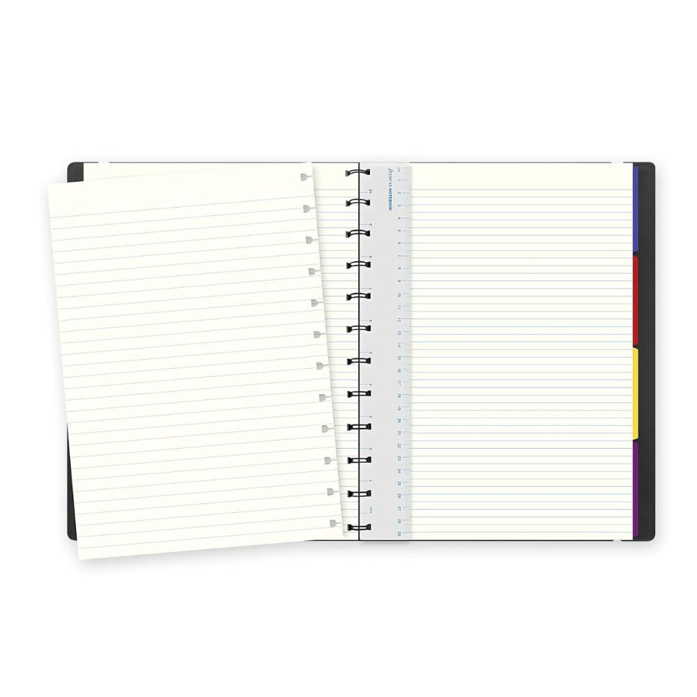 Filofax Classic Refillable Notebook A4 Black Ruled