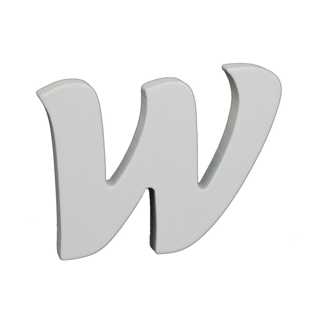 Splosh Wooden Small White Letter W