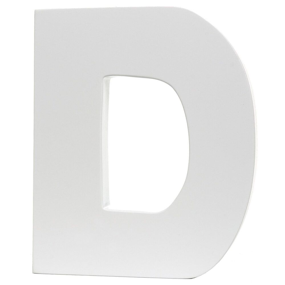 Splosh Wooden Large White Letter D