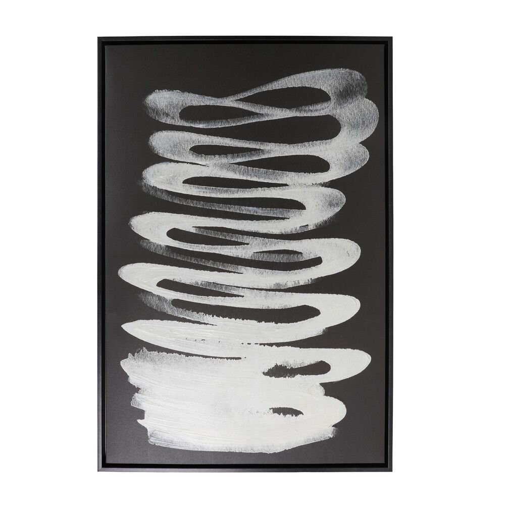 Splosh Markings Smoke Framed Canvas