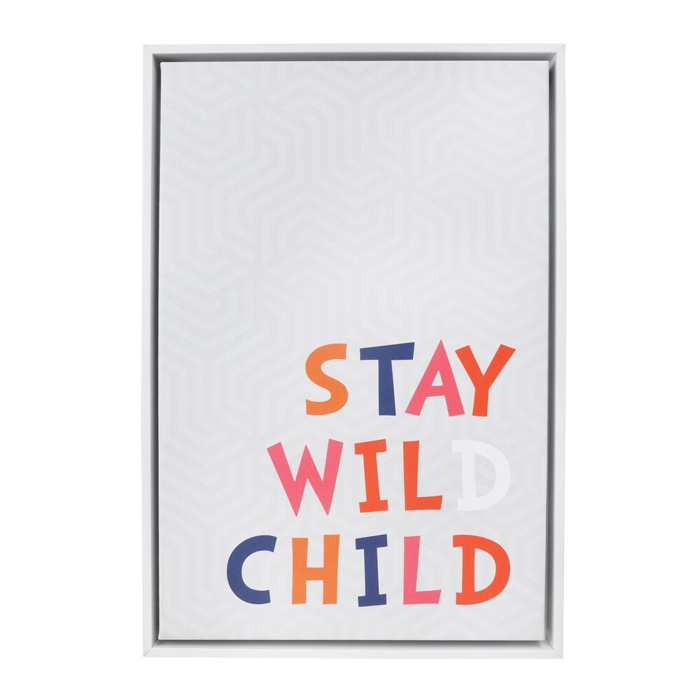Splosh Bright and Bold Stay Wild Child Framed Canvas