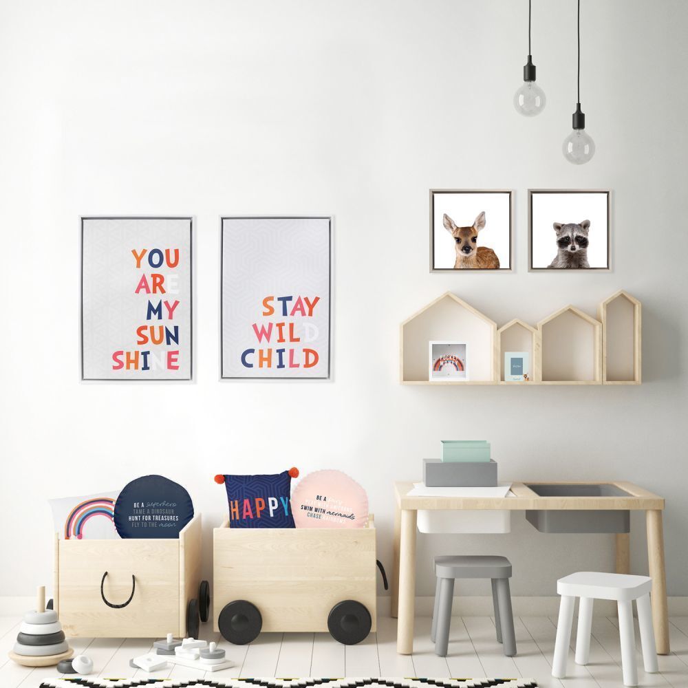 Splosh Bright and Bold Stay Wild Child Framed Canvas