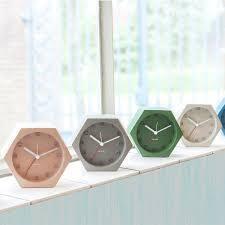 Karlsson Alarm Clock Hexagon Concrete Dark Grey