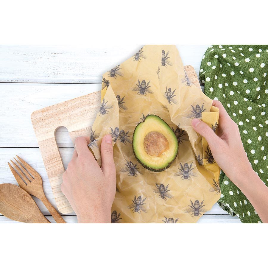 IS Gift ReusableBeeswax FoodWrap Bees 1M
