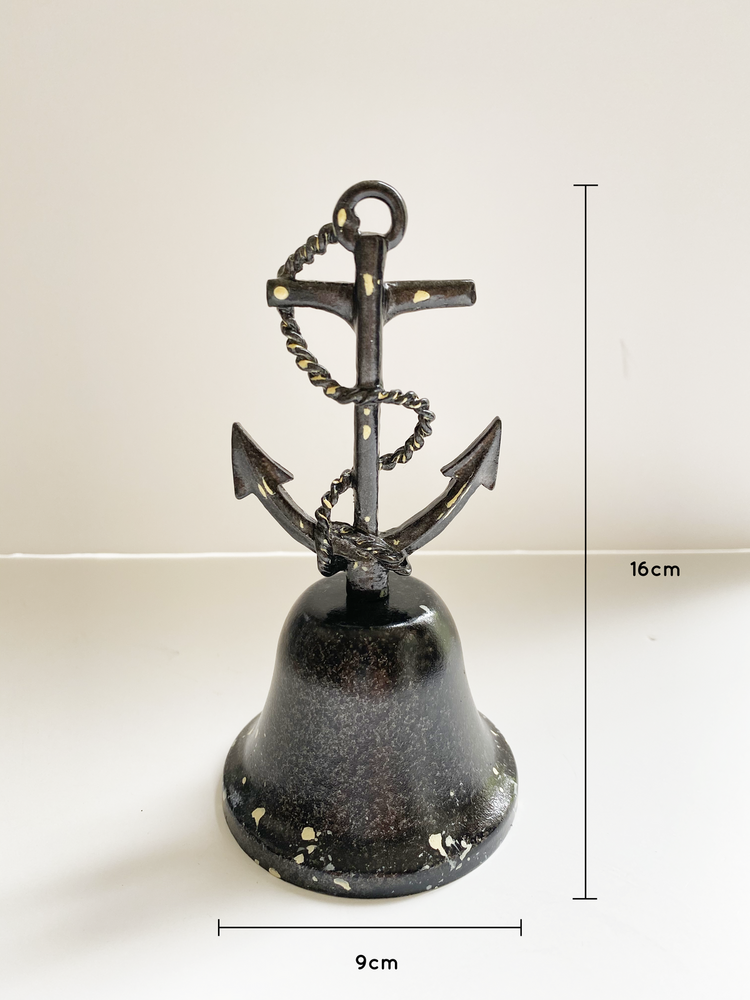 Vintage Nautical Ship Wheel Anchor Bell