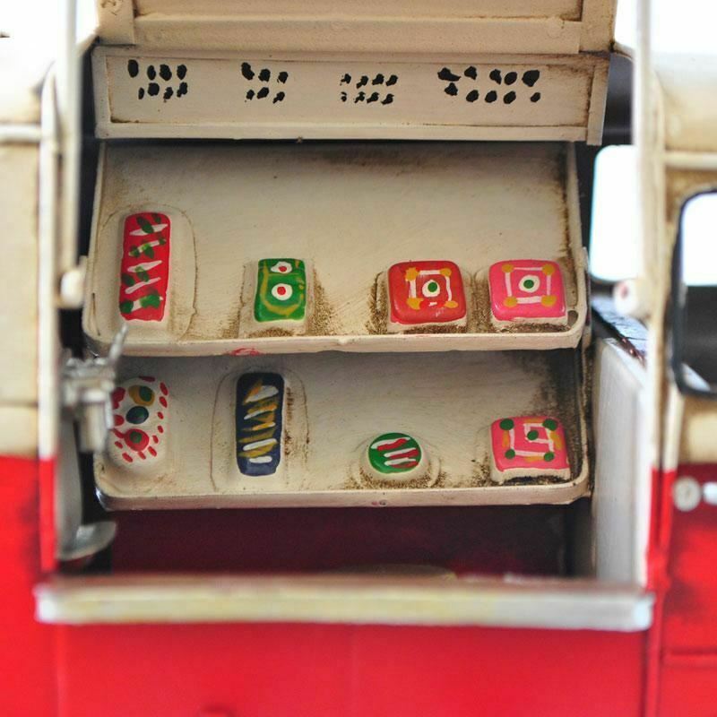 VW Replica Metal Red Ice Cream Kombi Camper Bus