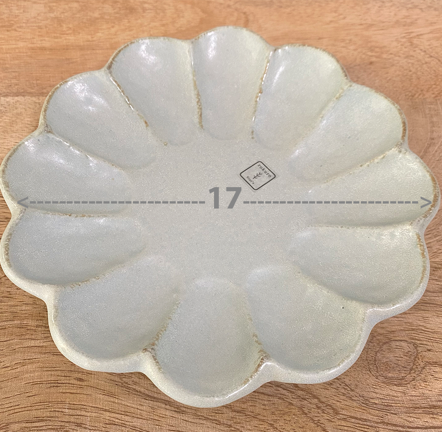 Kaneko Kohyo Flower Pale Blue Plate 17cm