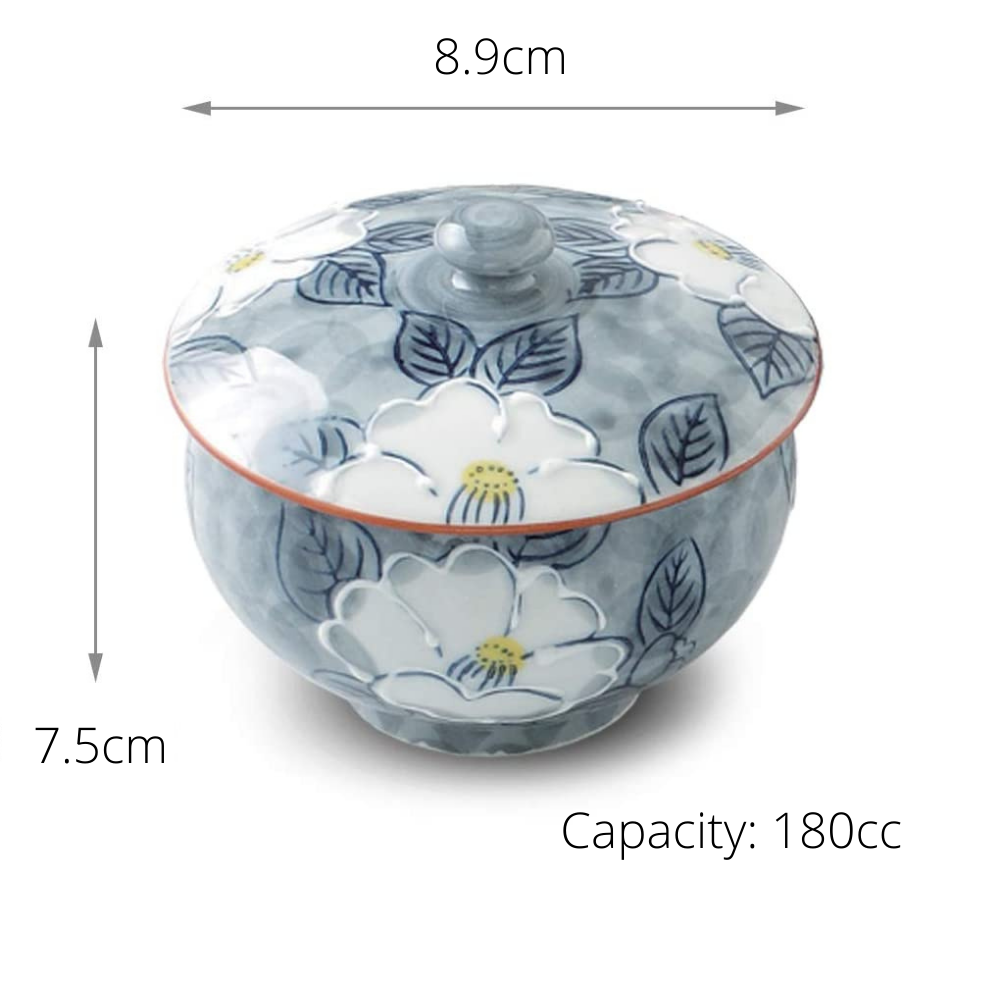 Arita Porcelain Camellia Utsuwa Teapot 6-piece Set