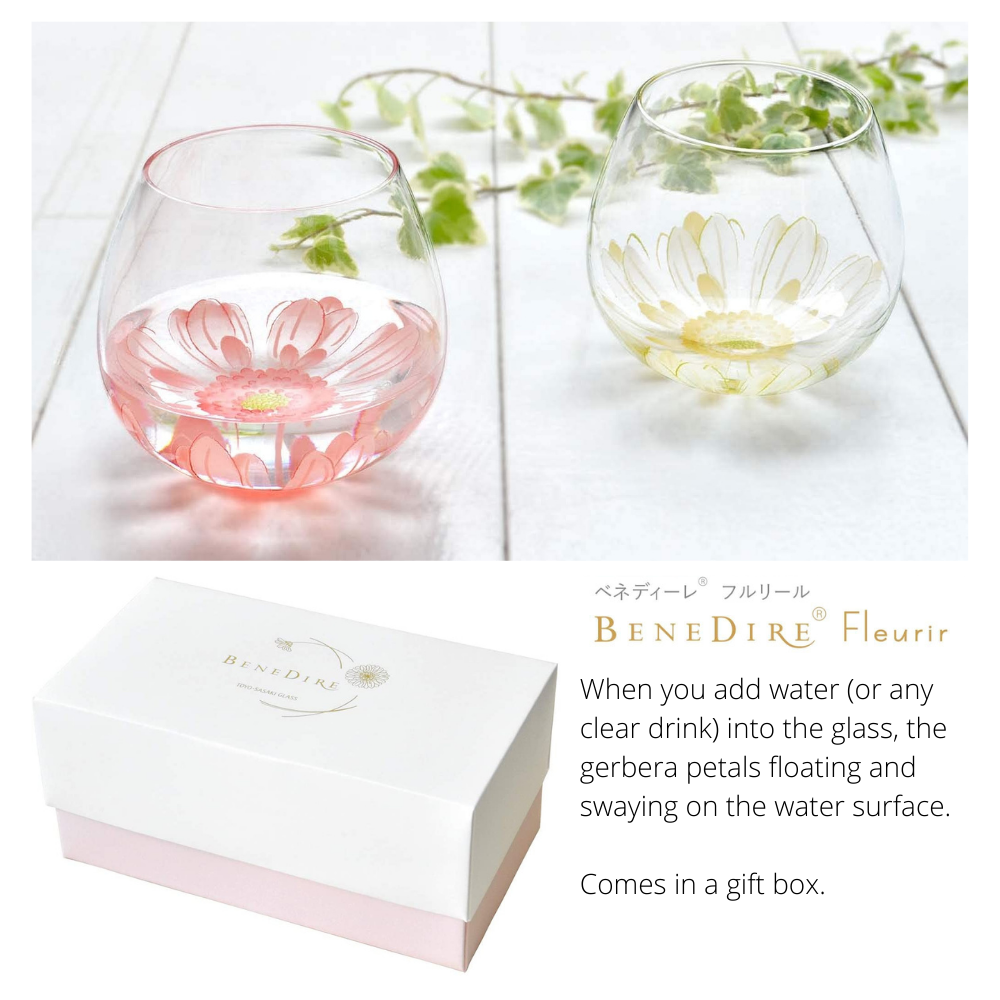 Toyo-Sasaki Benedire Fleurir Yurayura Glass (Set of 2)