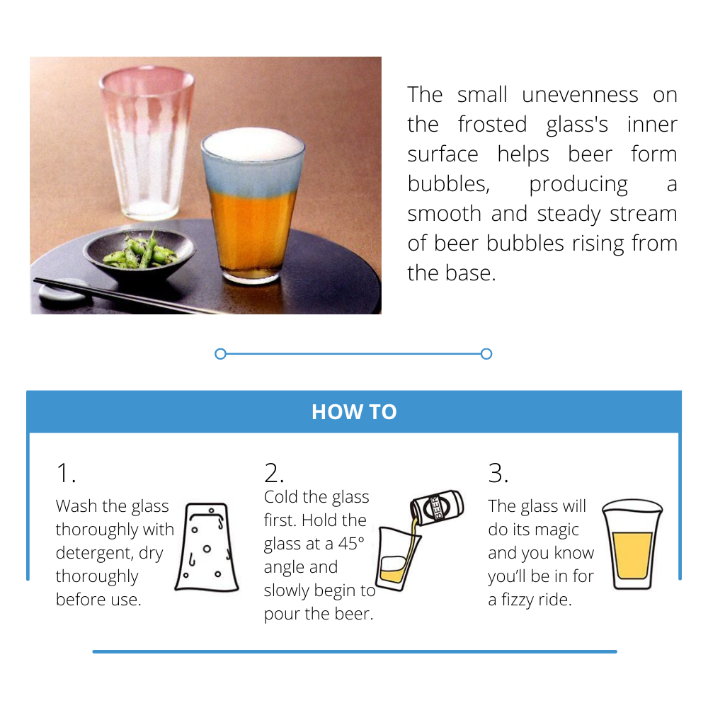 Toyo-Sasaki Foaming Mountain Beer Pint Glass (Set of 2)