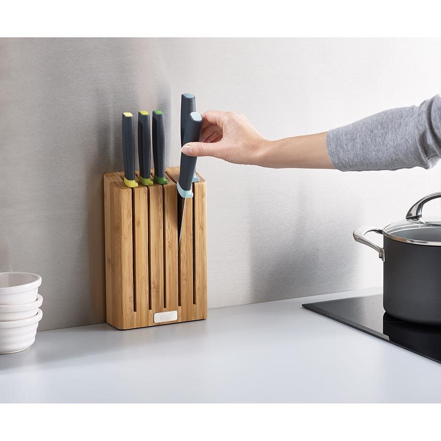 Joseph Joseph Elevate 5-piece Knife Set with Slimline Bamboo Block